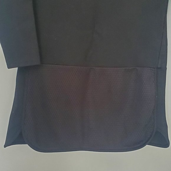 ZARA Women's Black Tunic Top Tight Knit Mesh Accent Mod Design Wednesday Style M - Picture 3 of 7